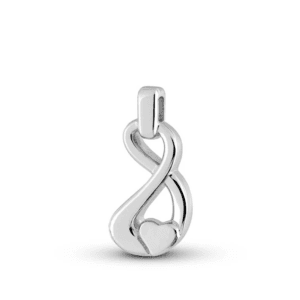 Sieraad met as hart zilver