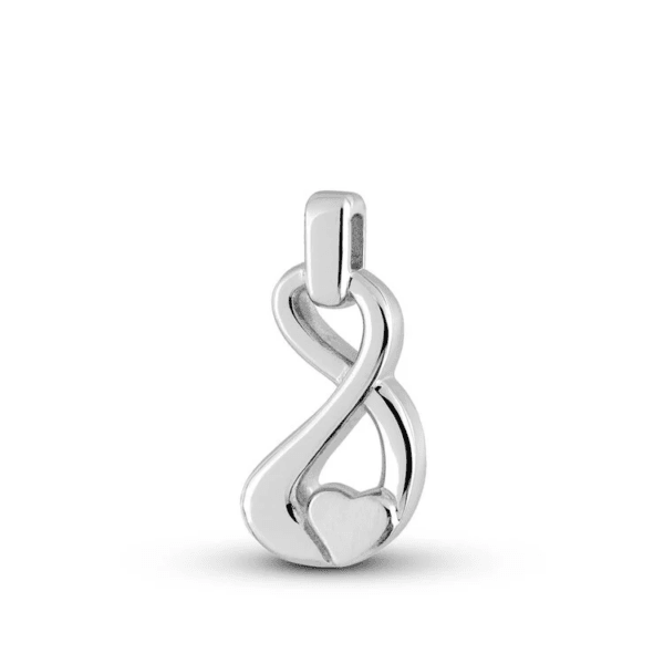Sieraad met as hart zilver