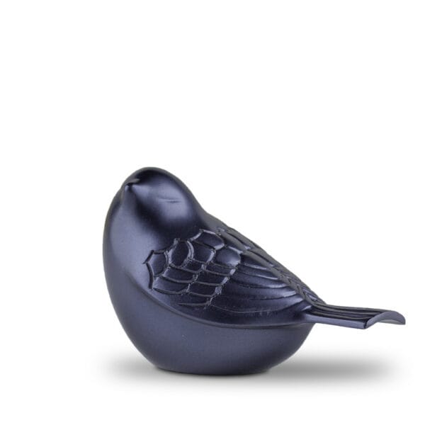 mini urn vogel blauw