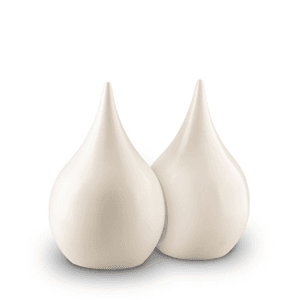Duo urn wit - teardrop