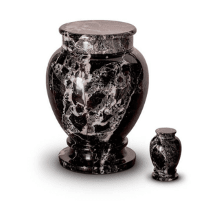 Marmeren urn – zwart & wit 2