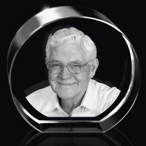 Foto in glas rond