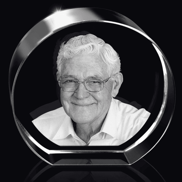 Foto in glas rond