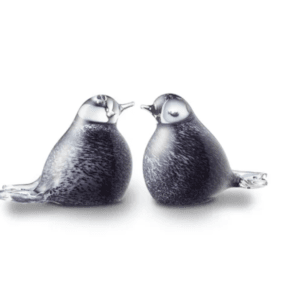 Vogel urn (glas) - Zwart-Wit