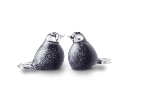 Vogel urn (glas) - Zwart-Wit