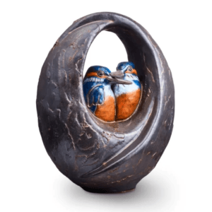 vogel urn ijsvogel