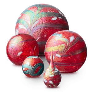 Glazen urn rood