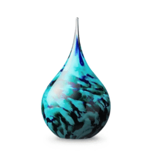 Urn druppelvorm Turquoise
