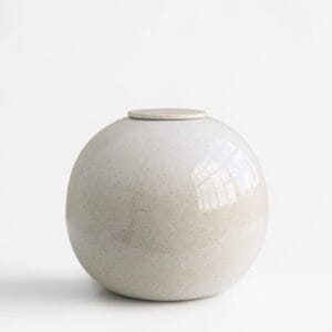 Keramische urn Wit Aardetint