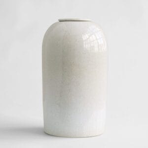 Urn wit keramiek Aardetint