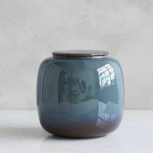 keramische urn Blauw Groot