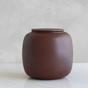 keramische urn roodbruin Groot