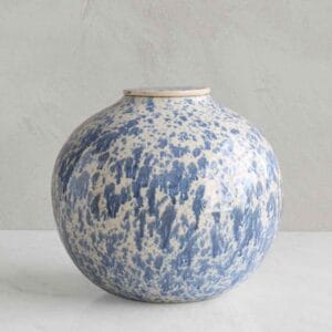 Urn Blauw Wit Groot Rond