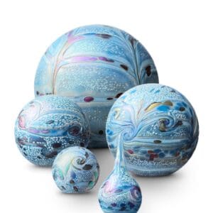 Glazen urn Lichtblauw