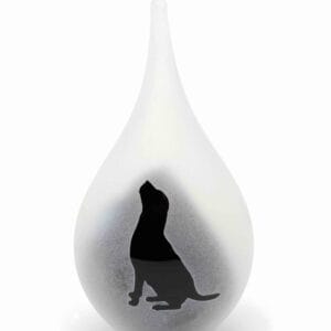 Dierenurn Zwart Hond Medium