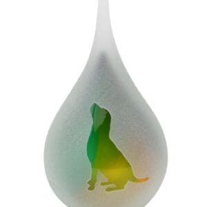 Dierenurn Hond Groen Goud Medium