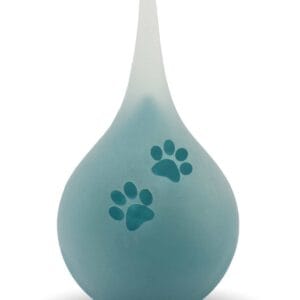 dierenurn Turquoise druppel medium