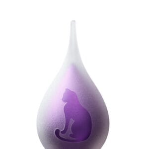 Dierenurn kat Paars druppel