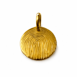 Vingerafdruksieraad goud Rond