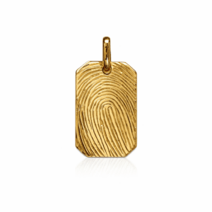Gouden hanger met vingerafdruk